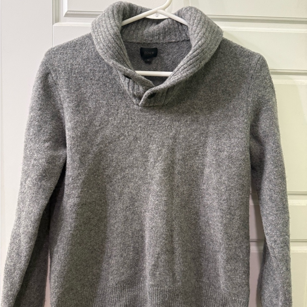 J. Crew Women’s‎ Gray 100% Lambswool Turtleneck Sweater Size Medium